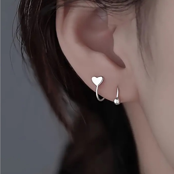 Jewelry - Stainless Steel Heart S Shaped Earrings